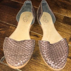 Metalic bronze flats